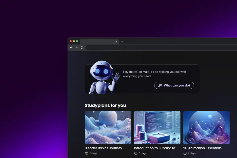 Screenshot of the project Studymate.