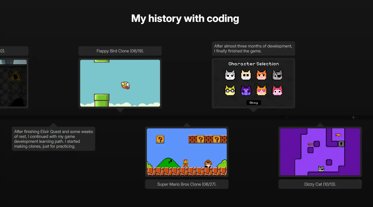 Screenshot of the project Timeline Creator.